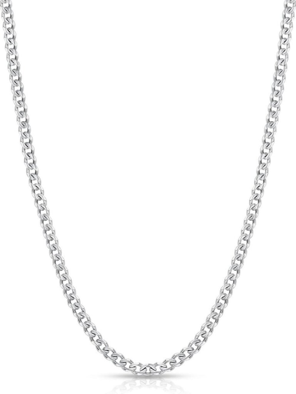 Stylish 3.5mm Cuban Link Chains for Men - Silver, Black & Gold Plated Necklaces